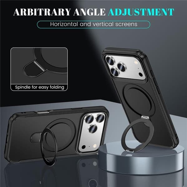 Mobilskal till iPhone 17 Pro Max MagSafe Rotating Kickstand - Svart Svart
