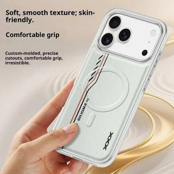 Mobilskal till iPhone 17 Pro Max Magsafe Diamond Texture - Vit Vit