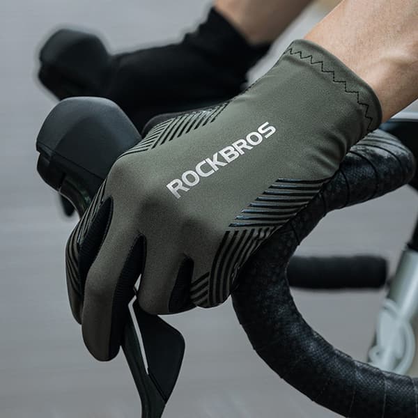ROCKBROS Touchvantar Handskar SBR MTB Bicycle Non-slip S310 Grön