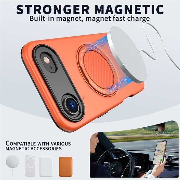Mobilskal till iPhone Air MagSafe Rotating Kickstand - Orange Orange