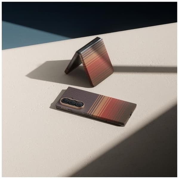 PITAKA Mobilskal till Galaxy Z Fold 7 MagSafe Ultra-Slim - Sunset Brun