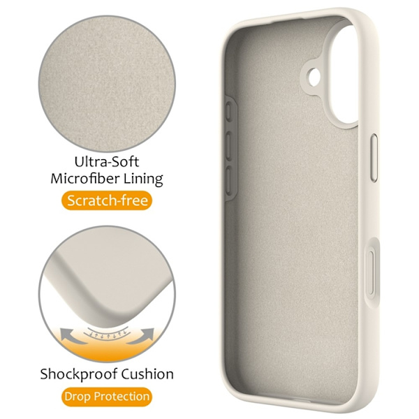Mobilskal till iPhone 17 MagSafe Kickstand PC + Silikon - Antikvit Beige