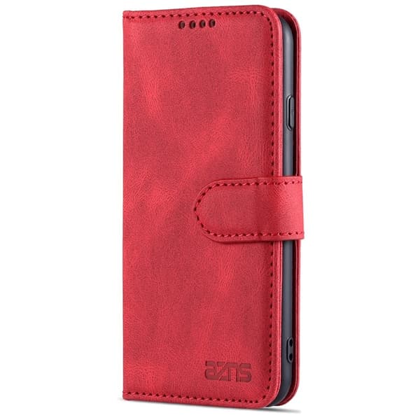 AZNS iPhone SE (2022)/SE (2020)/8/7 Plånboksfodral Konstläder - Röd