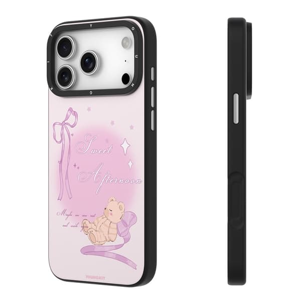 YOUNGKIT Mobilskal till iPhone 17 Pro MagSafe Cute Moments - Violet Bear Rosa