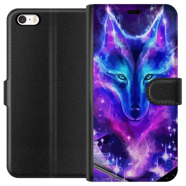 Pungcover til Apple iPhone SE (2016) med Neon Ulv