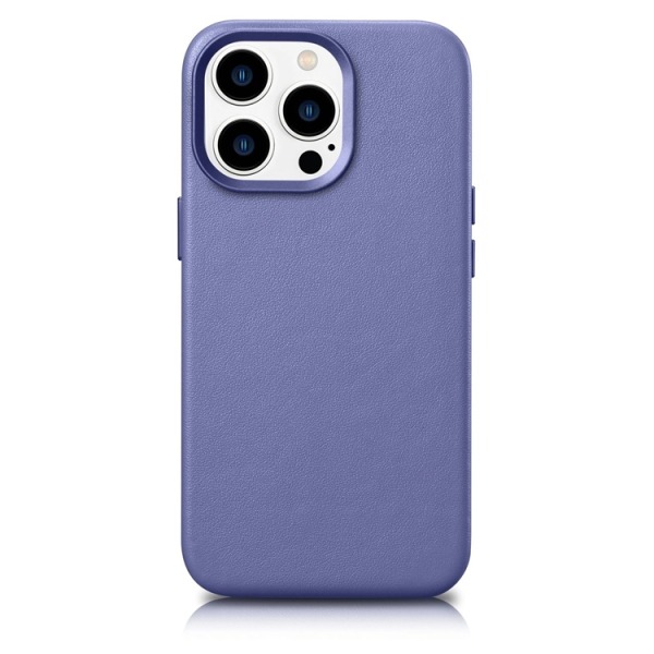 iCarer iPhone 14 Pro -mobiilikotelo Magsafe CE -nahka - sininen