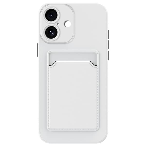 Mobilskal till iPhone 17 Korthållare TPU - Vit Vit