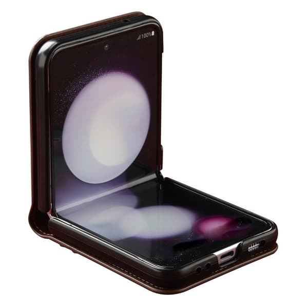 LC.IMEEKE för Samsung Galaxy Z Flip3 5G Plånboksfodral Konstläder - Lila