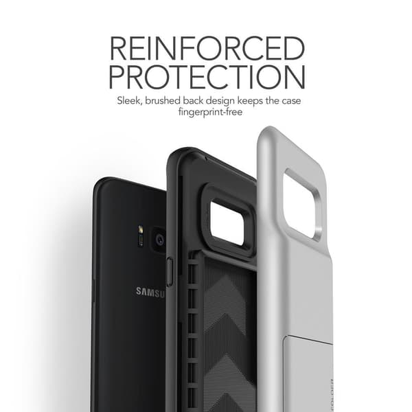 Verus Damda Folder Card Slot Cover til Samsung Galaxy S8 Plus - Silver