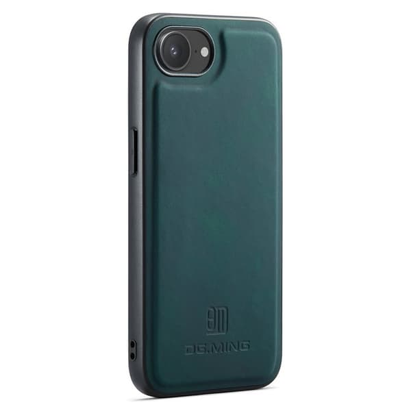 DG.MING Mobilskal till iPhone 16e PU Läder PC + TPU Hybrid Grön