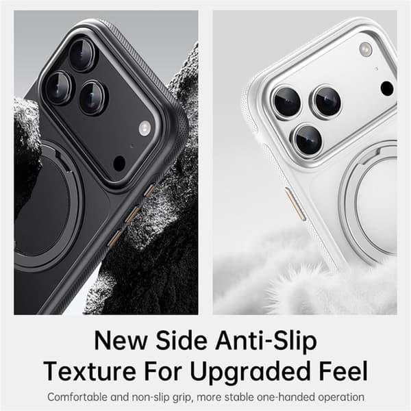 Mobilskal till iPhone 17 Pro MagSafe Kickstand TPU PC - Transparent Transparent