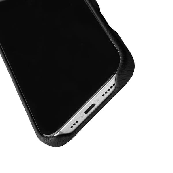 MELKCO Mobilskal till iPhone 16 Pro Magnetiskt Äkta Läder PC Svart
