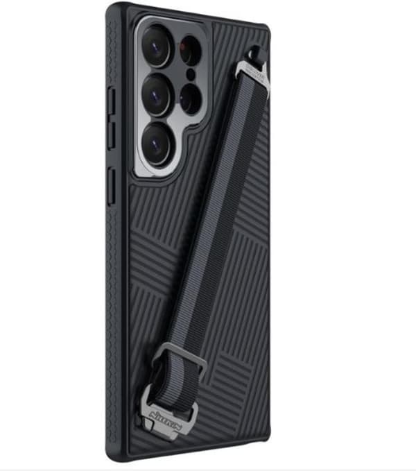 Nillkin Galaxy S23 Ultra Cover Stripe Håndrem - Sort Black