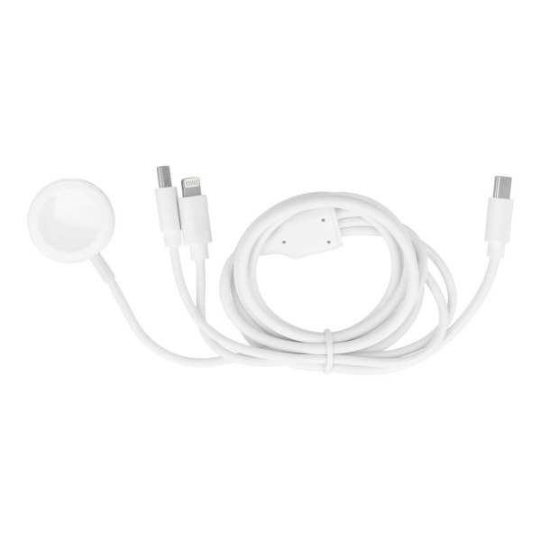 3in1 USB-C till USB-C, Lightning, Apple Watch kabel-C 1.2m