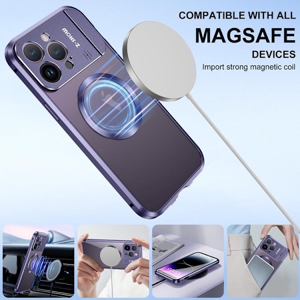 iPhone 15 Pro Max Mobilskal Magsafe Aroma Kickstand - Silver