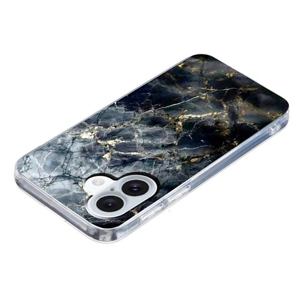 Mobilskal till iPhone 17 Marble Pattern Printing Soft - Svart Svart