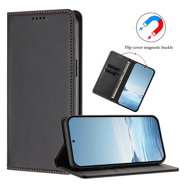 Plånboksfodral för Samsung Galaxy S26 Konstläder RFID - Svart