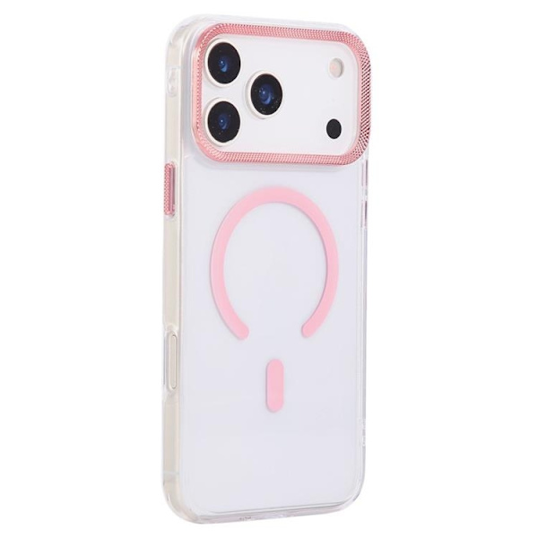 Mobilskal till iPhone 17 Pro MagSafe Texture Frame - Rosa Rosa