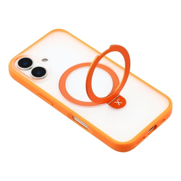 X-LEVEL Mobilskal till iPhone 17 Metal Kickstand TPU PC Orange