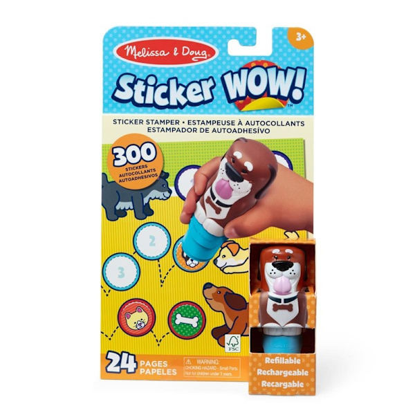 MND Sticker Wow! Dog With Book & Stickers