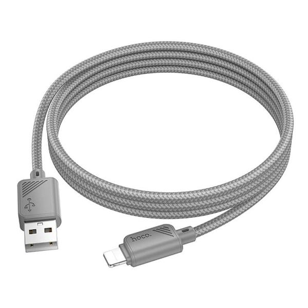 Hoco USB-A - Lightning 2.4A Kabel 1m X113 - Grå Grå