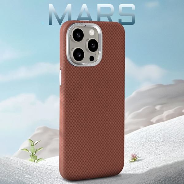 X-LEVEL Mobilskal till iPhone 15 Pro Max Magnetisk Kolfiber Röd