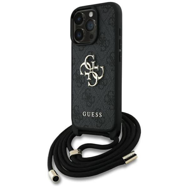 Guess Telefontaske til iPhone 16 Pro Crossbody Stort Logo - Sort Black