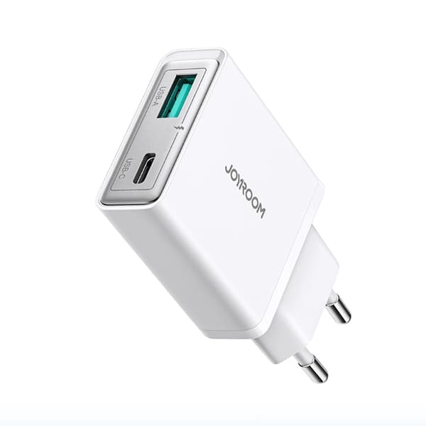 Joyroom Hurtigoplader 20W USB-A - USB-C Super Slim - Hvid Vit