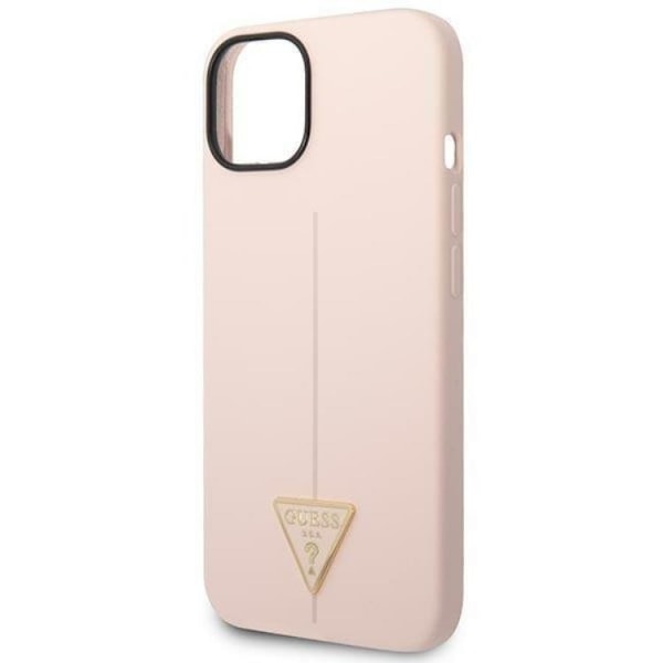GUESS iPhone 14 Skal Silicone Triangle - Rosa Rosa