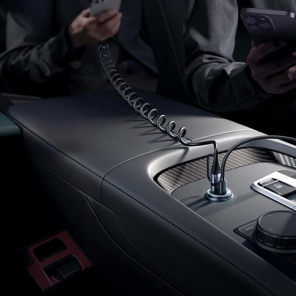 Joyroom Mini Billaddare USB-A/USB-C 60W - Svart Svart
