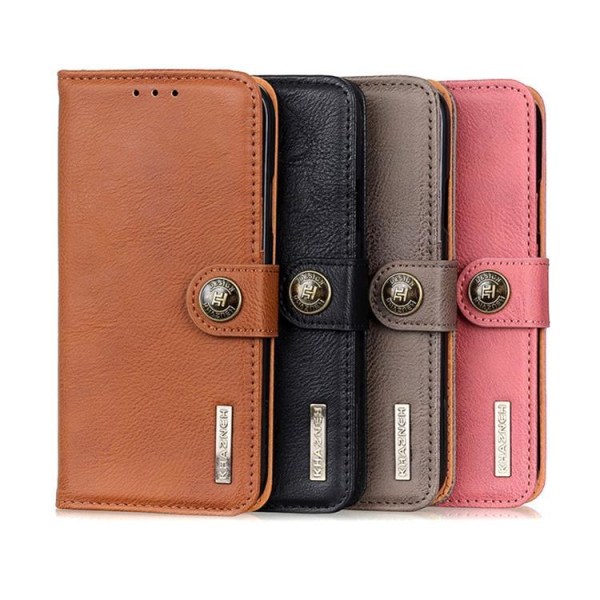 KHAZNEH kuvioitu PU-nahkainen lompakkokotelo Xiaomi 12 Pro - vaaleanpunainen
