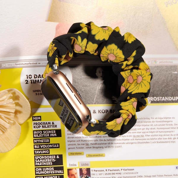 Armbånd Scrunchie kompatibel med Apple Watch 4/5/6/SE 42/44mm Bl