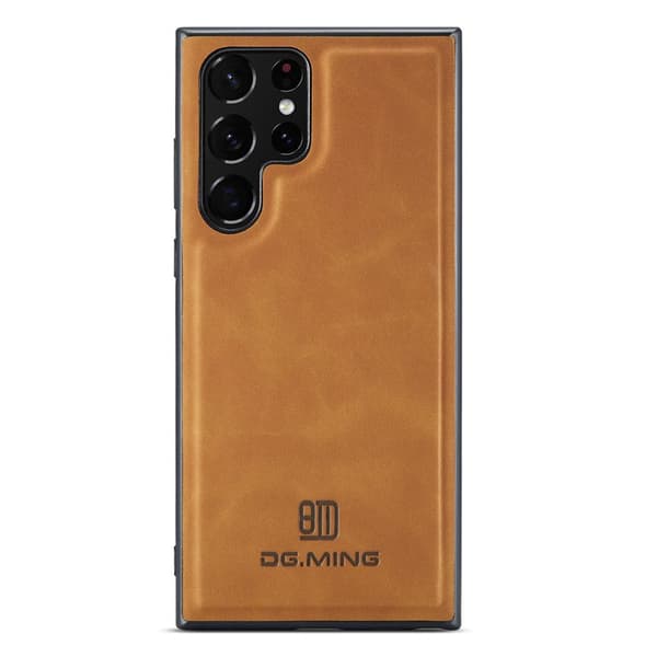 DG.Ming Mobilskal för Samsung Galaxy S26 Ultra Konstläder PC + TPU - Brun