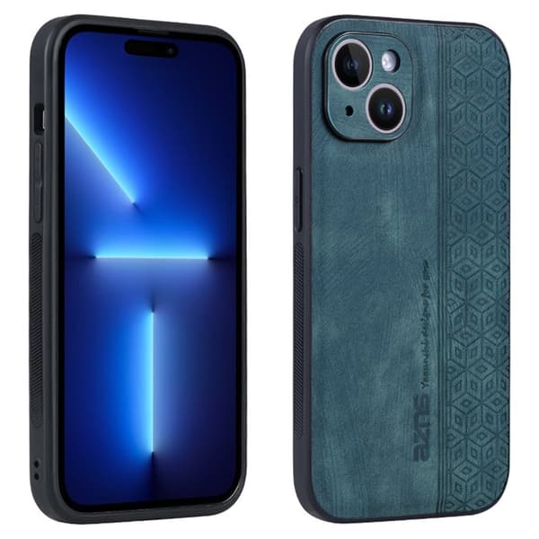 AZNS Mobilskal till iPhone 15 Plus Anti-Scratch PU Läder - Grön