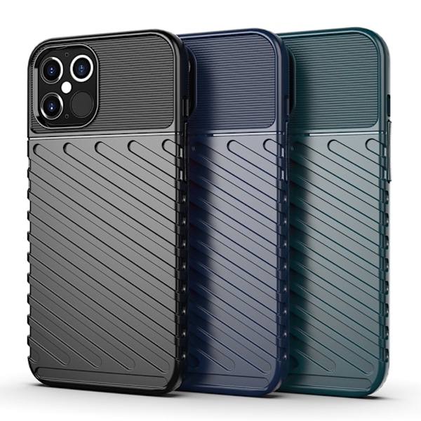 Thunder Twill Texture iPhone 12 Pro Max Cover - Sort Black