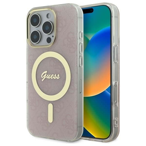 Guess telefontaske til iPhone 16 Pro Max MagSafe IML 4G - Lyserød Rosa