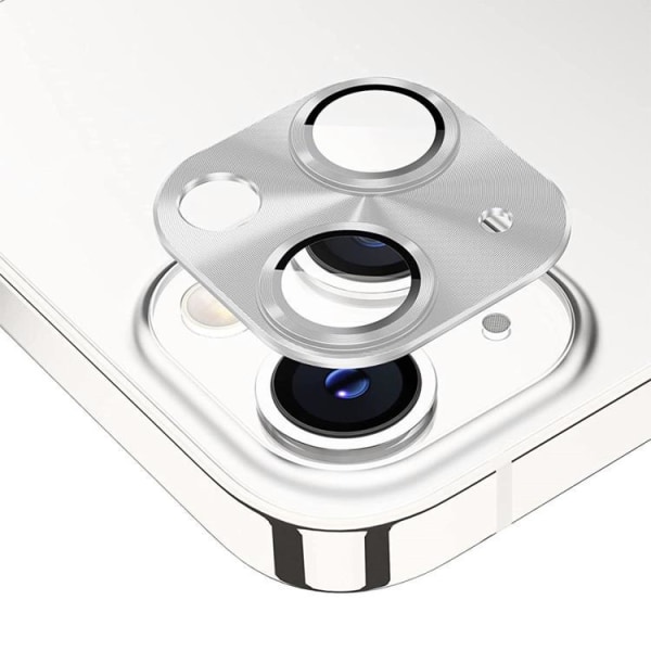 ENKAY iPhone 14/14 Plus kameralinsecover i hærdet glas - sølv