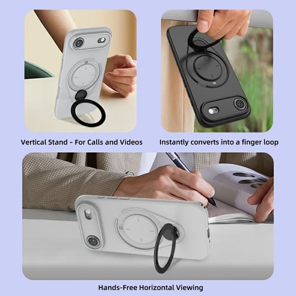 Mobilskal till iPhone Air MagSafe Rotating Kickstand TPU PC - Lila Lila