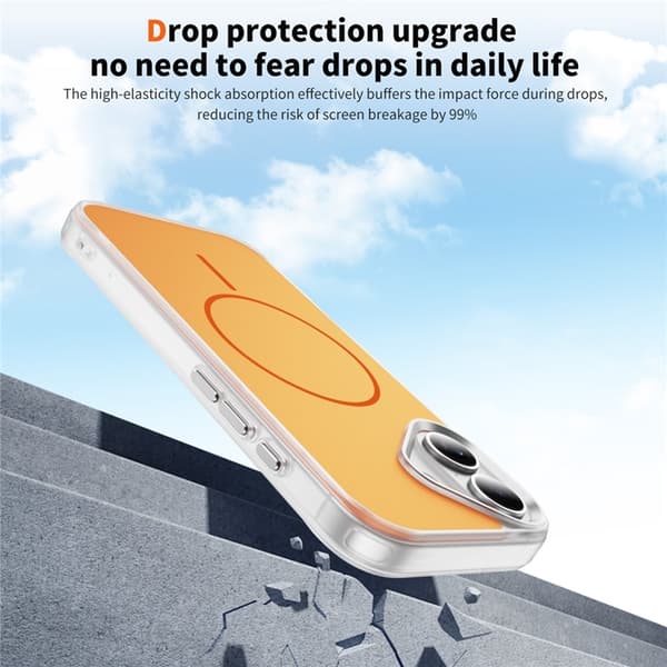 Mobilskal till iPhone 17 MagSafe Skin Touch TPU PC - Orange Orange