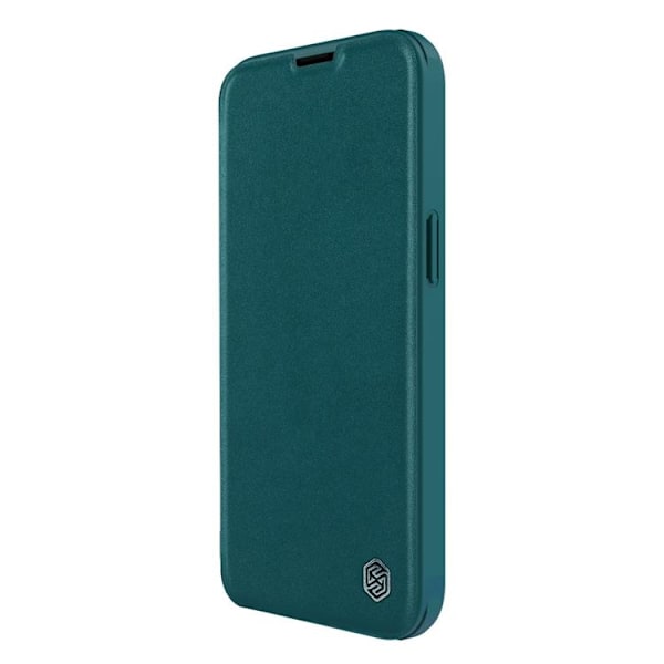 Nillkin iPhone 14 Plus Plånboksfodral QinPro Läder Plain - Exuberant Grön Grön