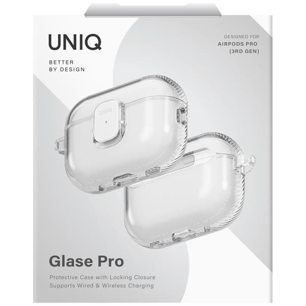 UNIQ AirPods Pro 3 Skal Glase Pro Lock Transparent
