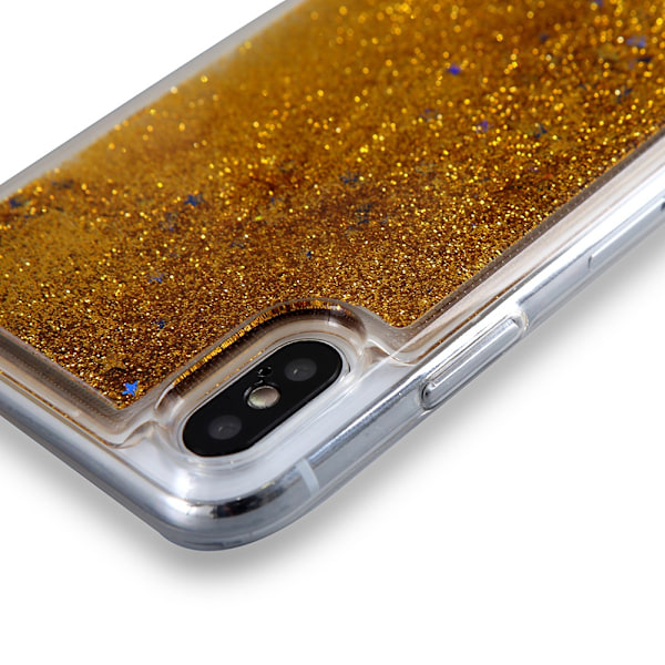 Glitter Skal till iPhone XS Max  - Guld Gul