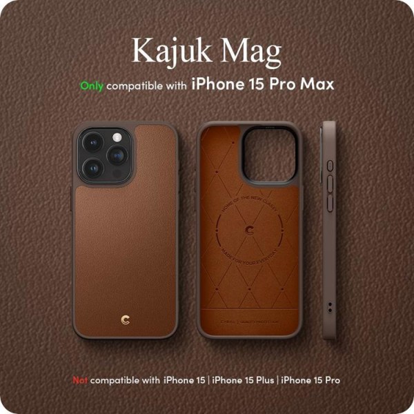 Spigen iPhone 15 Pro Max Mobilskal Magsafe Cyrill Kajuk - Brun