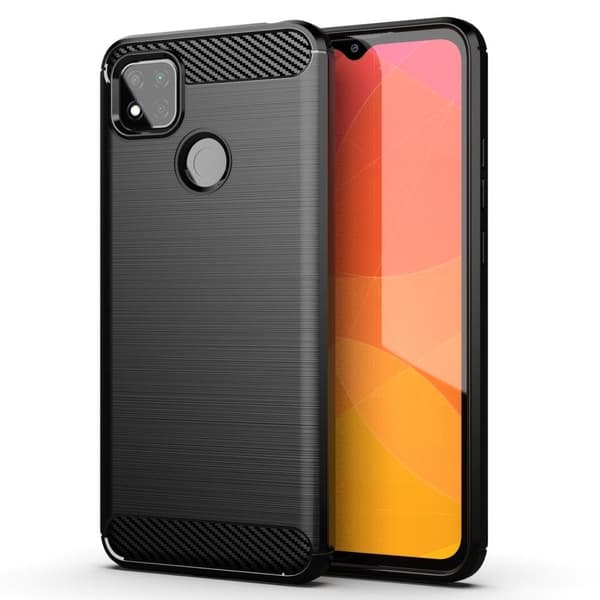 Xiaomi Redmi 9C/9C NFC Skal Forcell Carbon - Sort Svart