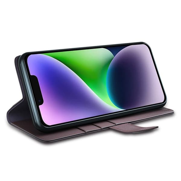 iPhone 15 Plus Pungeægte Læder Anti-Støv - Brun Brun
