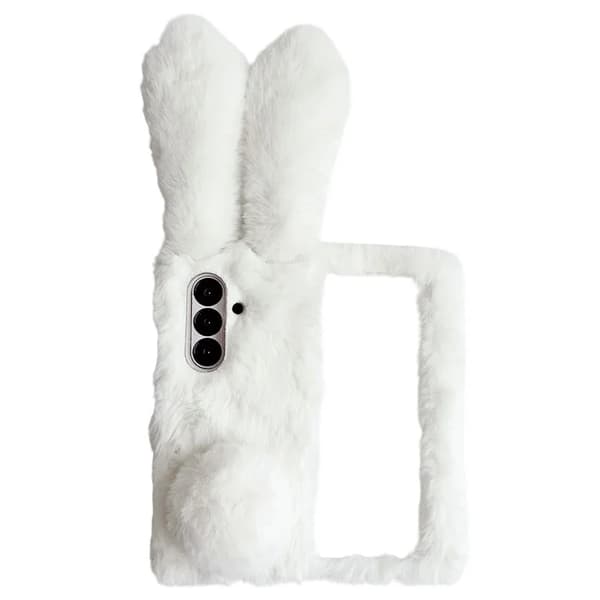 Mobilskal till Galaxy Z Fold7 5G Bunny Ears Plush Hård PC - Vit Vit
