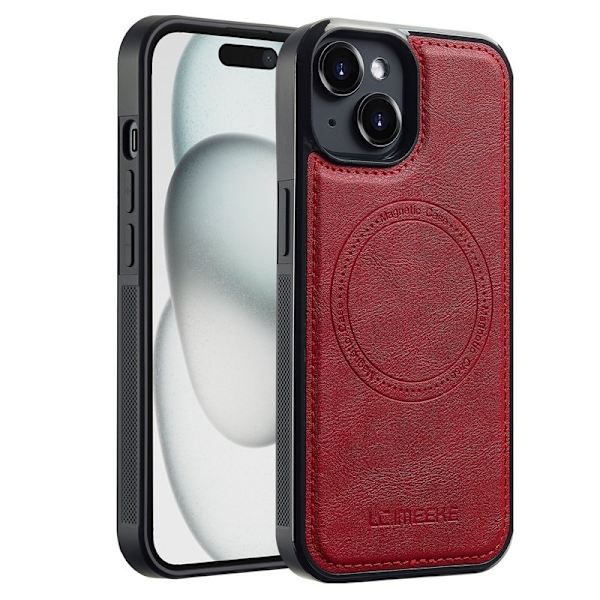 LC.IMEEKE iPhone 13 mini Plånboksfodral Konstläder - Röd