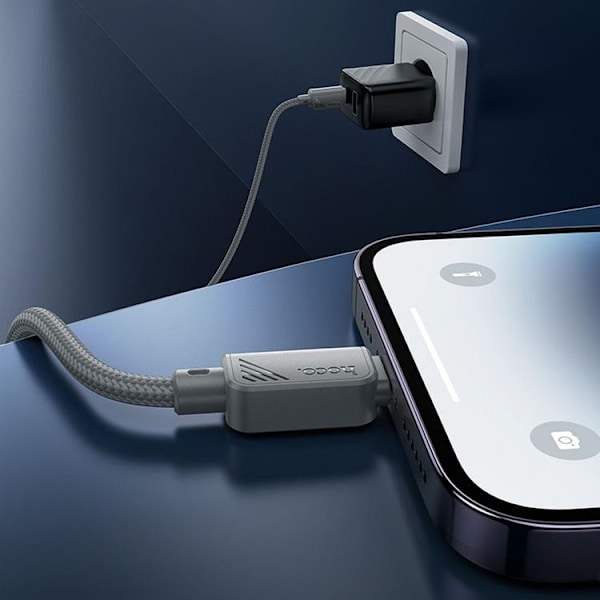 HOCO USB-C till Lightning Kabel 27W 1m X113 - Grå Grå