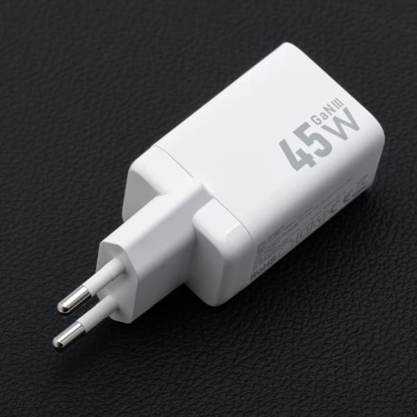 Forcell GaN III Snabbladdare 45W 2x USB-C PD QC Mini - Vit