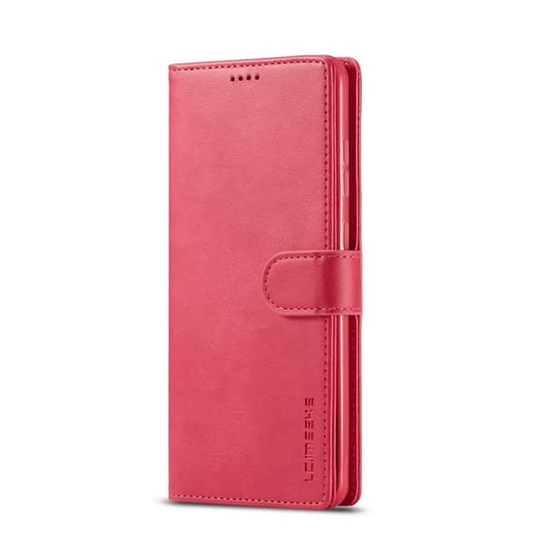 LC.IMEEKE Leather Stand Plånboksfodral för Samsung Galaxy S20 Plus - Rosa